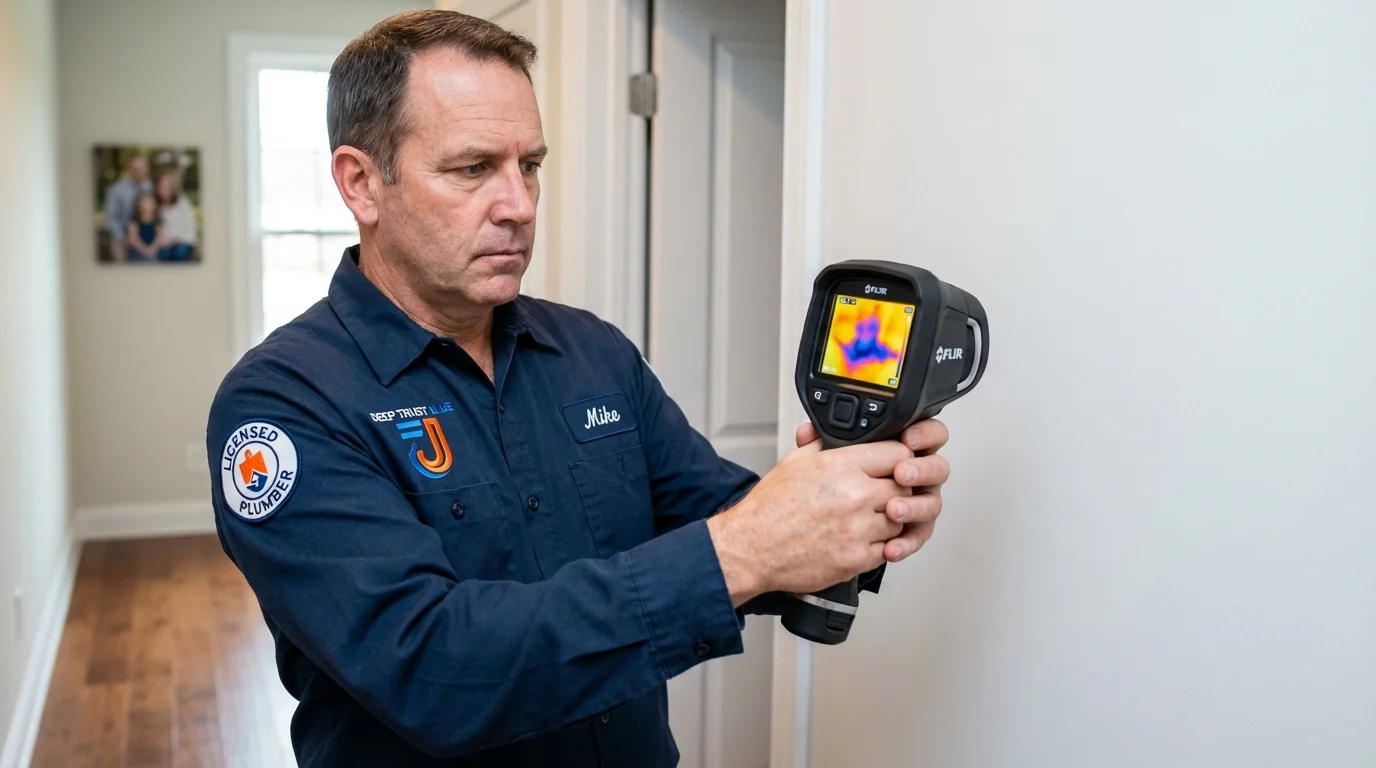 Thermal imaging leak detection by Johns Plumbing LLC in Fairbank